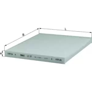 Pollen Air Filter (Standard) La157 76831184 By Mahle Original