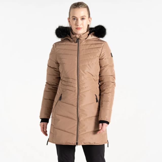 Dare 2b Womens Striking IV Padded Jacket in Light Brown Size: 8 Light Brown Female 8