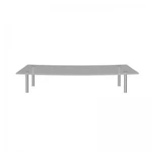 Denver reception glass shelf 800mm curved