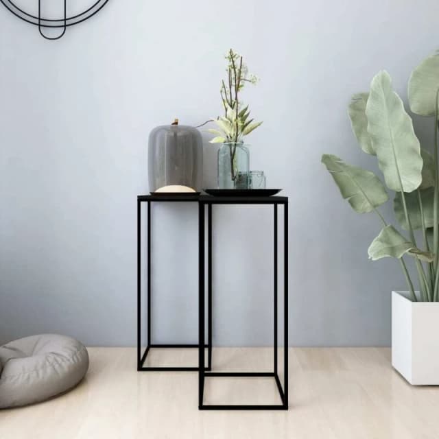VIDAXL Side Tables 2 pcs Black Steel Vidaxl 8720286504277