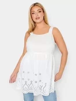 Yours Shiffley Vest - White, Size 16, Women