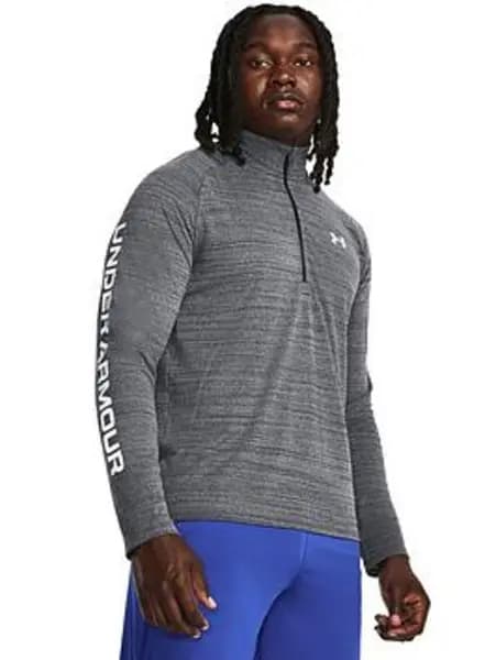 Under Armour Mens Training Tech Evolved Core 1/2 Zip - Black/White