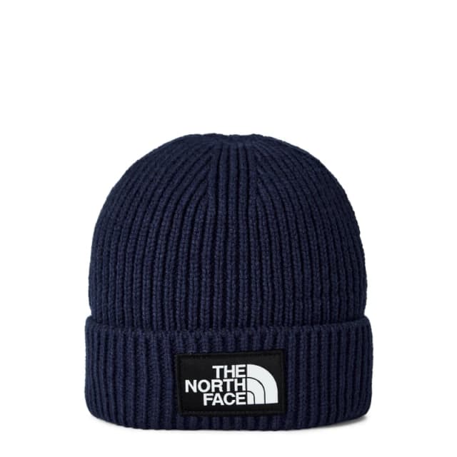 The North Face The North Face Tnf Logo Box Cuffed Beanie - Blue Blue Mens