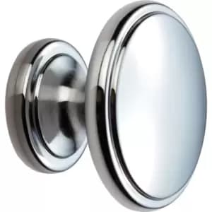 Carlisle Brass Oxford Knob 38mm Polished in Chrome Zinc Alloy