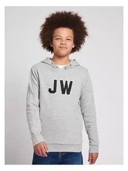 Jack Wills Boys Mainstone Collegiate Hoodie - Vintage Grey Heather, Grey, Size 10-11 Years