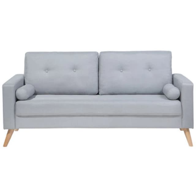 Beliani Sofa 2 Seater Kalmar Fabric Light Grey
