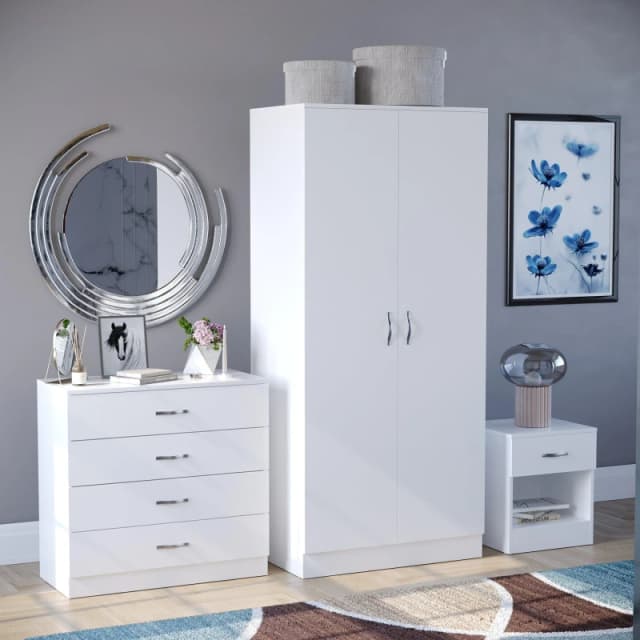 Lassic Vida Designs Riano 3 Piece Bedroom Set White unisex Set of 3