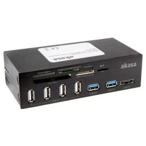 Akasa AK-HC-07BK card reader Internal USB 2.0 eSATA Black