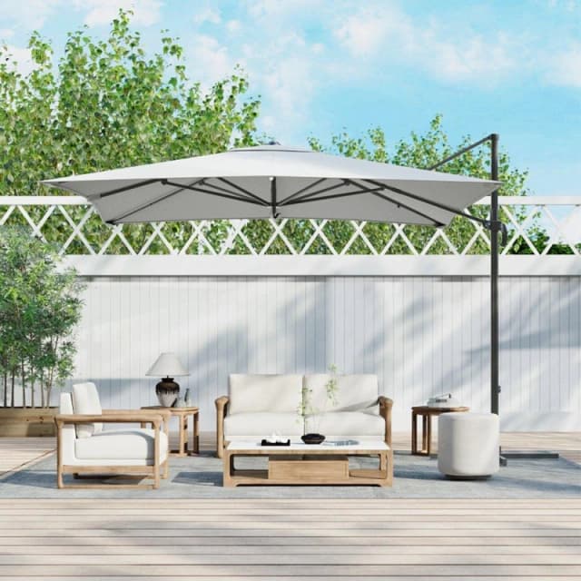 Breeins Large Square Outdoor Cantilever Parasol Grey unisex One size