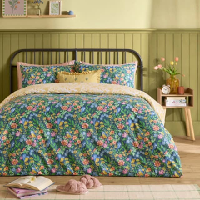 Furn. Emerie Floral Reversible Duvet Cover Set, Single