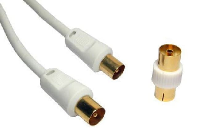 Cables Direct Cables Direct 1.8m coaxial cable White 2TV-01