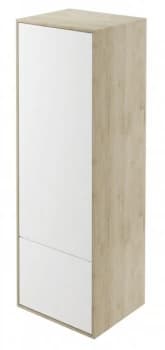 Wickes Eli Oak and White Matt Wall Hung Tall Tower Unit - 400 mm