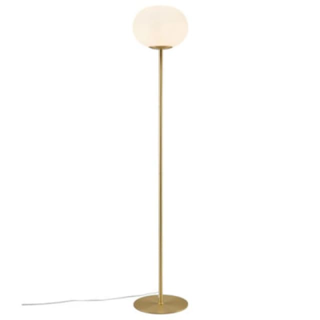 Nordlux Alton Indoor Floor Lamp Brass Glass E27 Hand Blown - Mains Powered, IP20 in Gold Gold Unisex