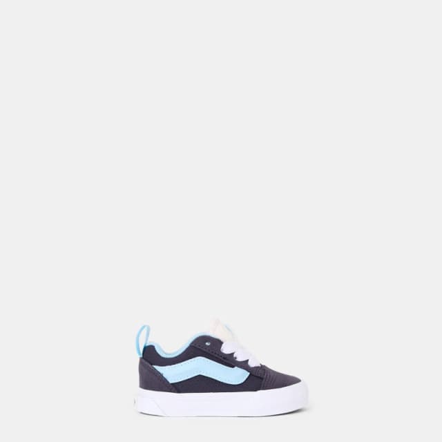 Vans Kids Knu Skool Canvas Low Top Trainers Grey/Blue unisex C4 (20)