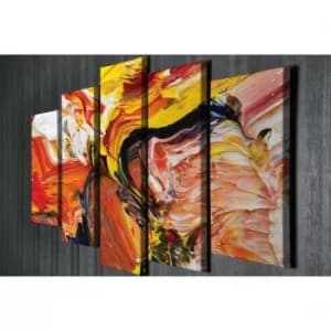 BC036 Multicolor Decorative Canvas Painting (5 Pieces)