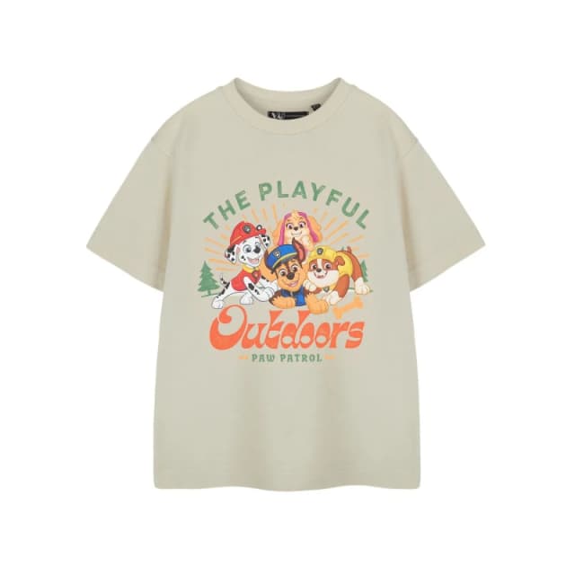 (5-6 Years) Paw Patrol Short Sleeved T-Shirt (Boys Beige)
