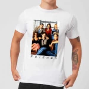 Friends Group Photo Mens T-Shirt - White - 3XL