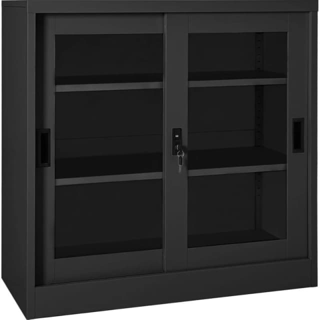 VIDAXL Sliding Door Cabinet Anthracite 90x40x90cm Steel Vidaxl 8720286563885