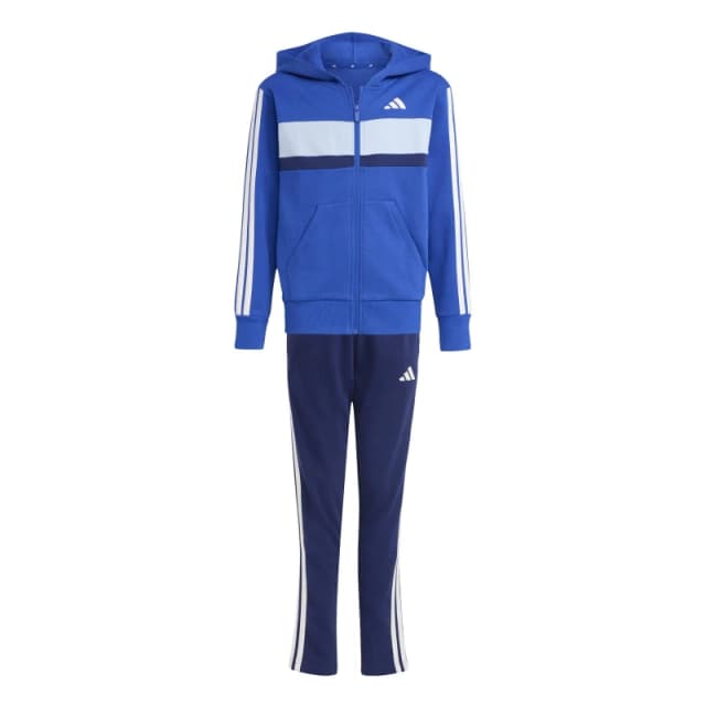adidas 3S Tiberio Fleece Tracksuit Juniors Blue/Grey unisex 11-12 Years