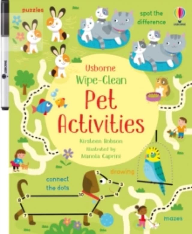 Kirsteen Robson Wipe-Clean Pet Activities Book Multi unisex
