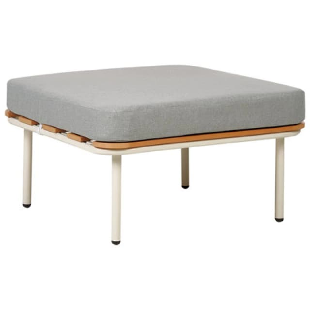 Beliani Garden Ottoman Senise Metal Grey