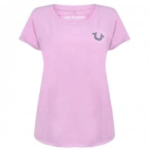 TRUE RELIGION Reflective T-Shirt - Gelato Pink