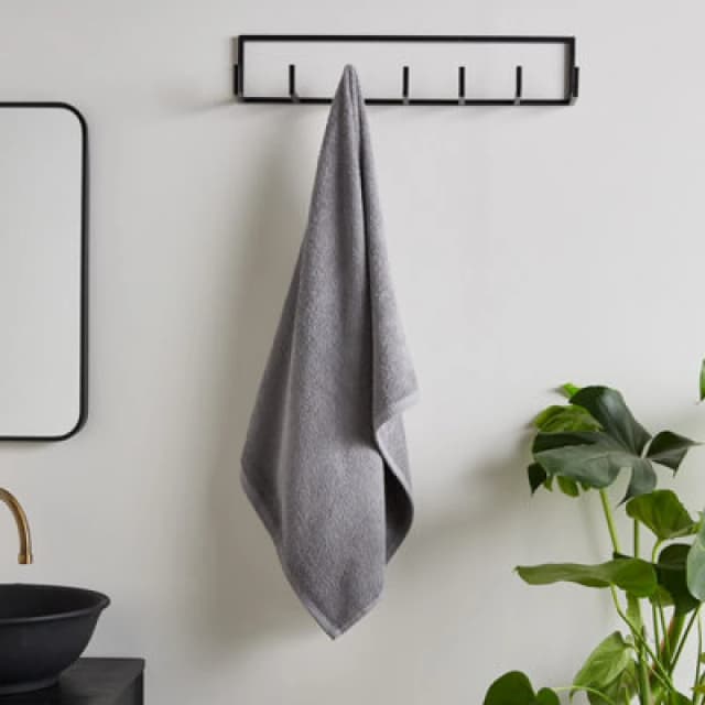 Catherine Lansfield Catherine Lansfield 'Quick Dry Cotton' Towel Collection in Grey Size: Bath Sheet Grey Bath Sheet Unisex 5057681105987