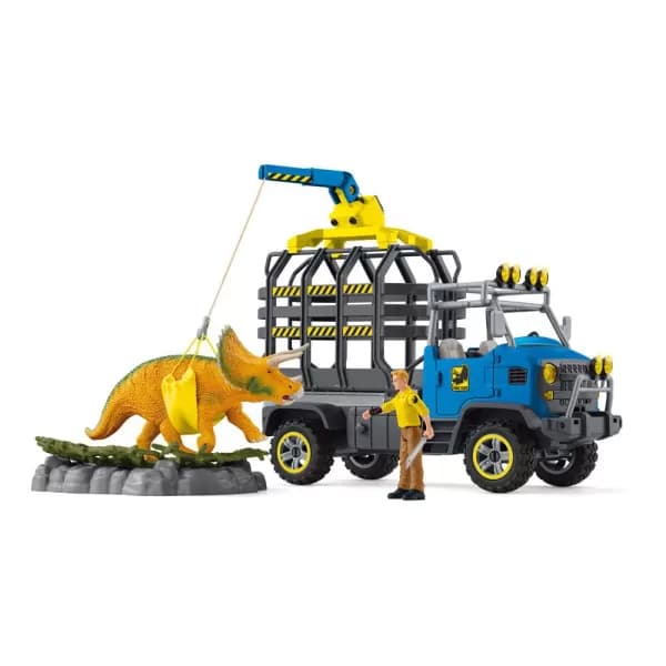 Schleich Dinosaurs Dino Transport Mission Toy Playset, 4 To 12 Years, Multi-Colour (42565)