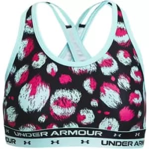 Under Armour Crossback Printed Sports Bra Junior - Black