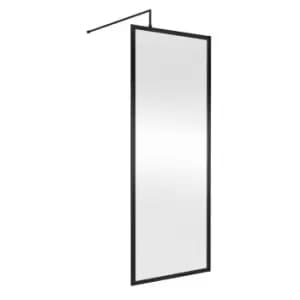 Hudson Reed Full Outer Frame Wetroom Screen 1950x800x8mm - Matt Black