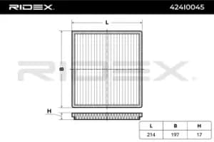 RIDEX Pollen filter 424I0045 Filter, interior air,Cabin filter TOYOTA,SUBARU,LEXUS,Yaris Schragheck (_P9_),Yaris Schragheck (_P1_)