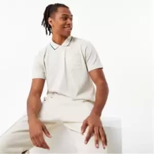 Slazenger ft. Aitch Half Zip Tipped Polo - Cream