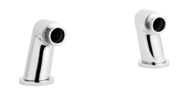 Balterley Tap Accessories Round Minimalist Inlet Legs Pair Chrome Silver