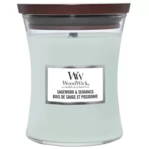 Woodwick Sagewood & Seagrass Scented Candle 275g