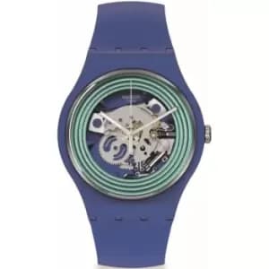 Unisex Swatch One More Thing Blue Rings Watch