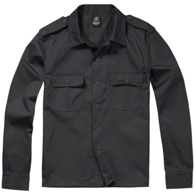 Brandit US Long-Sleeved Shirt Longsleeve Black M Men