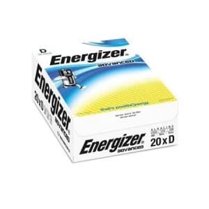 Energizer Advanced D Alkaline Batteries Pack of 20 Batteries