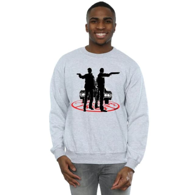 Supernatural Supernatural Men Sam And Dean Silhouette Sweatshirt in Grey Size: Small Grey S Male 5057245668736