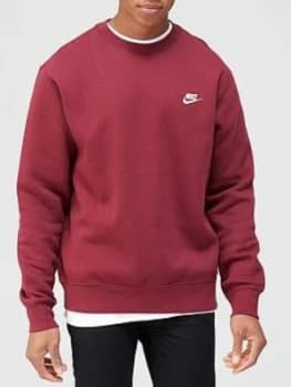 Nike Club Crew Sweat - Burgundy