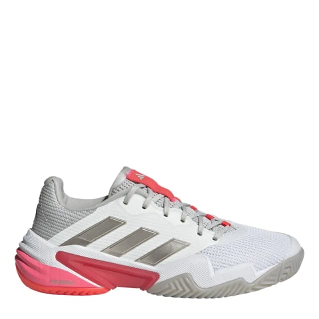 adidas Barricade 13 Tennis Shoes Womens White/Pink female 3.5 (36)