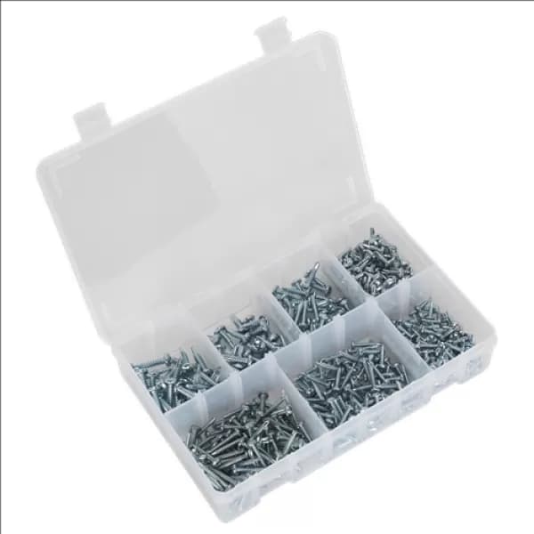 Sealey AB060SDS Self Drilling Screw 500pc Pan Head Phillips Zinc D7504N
