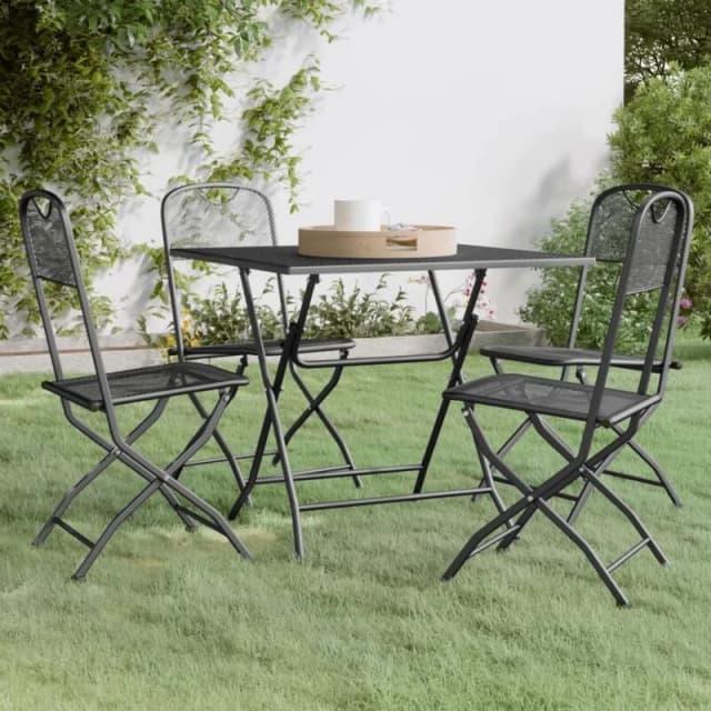 VIDAXL 5 Piece Garden Dining Set Expanded Metal Mesh Anthracite Vidaxl 8720287133223