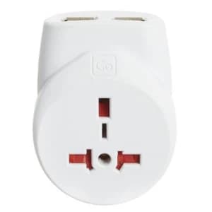 Design Go Go Travel European Travel Adapter With Twin USB Ports