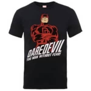 Marvel Comics Daredevil The Man Without Fear Mens Black T-Shirt - L - Black