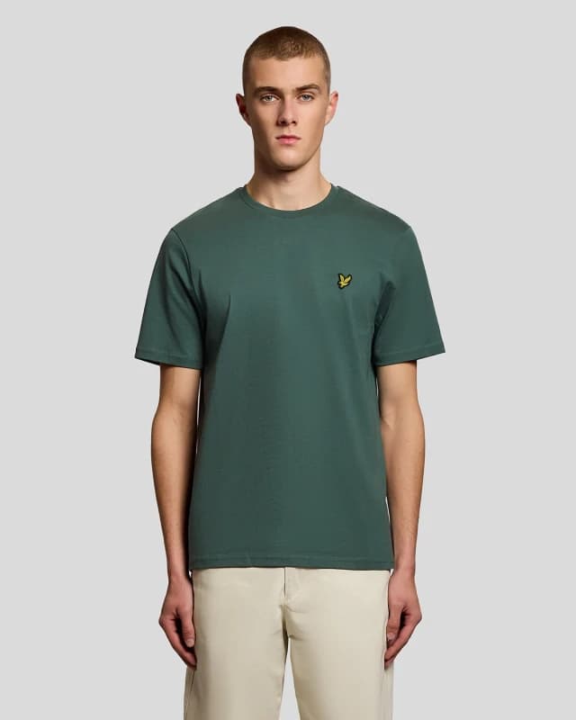 Lyle & Scott Mens Cotton Crew Neck T-Shirt in Everglade Green