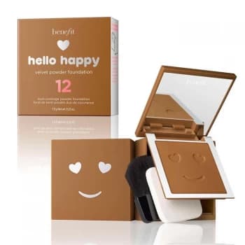 Benefit Hello Happy Velvet Powder Foundation - 12 DARK WARM