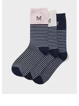 Crew Clothing Crew Clothing 3 Pack Bamboo Sock -Blue