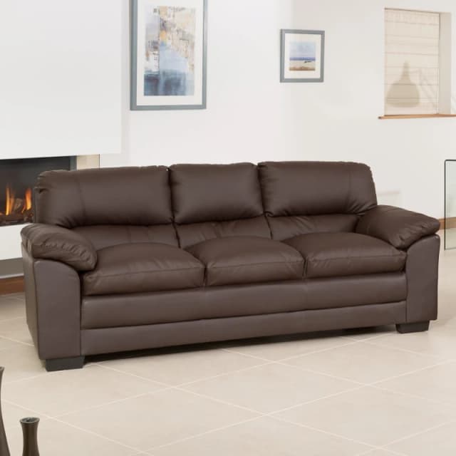 Artemis Home Genoa 3 Seat Sofa in Brown Brown Unisex