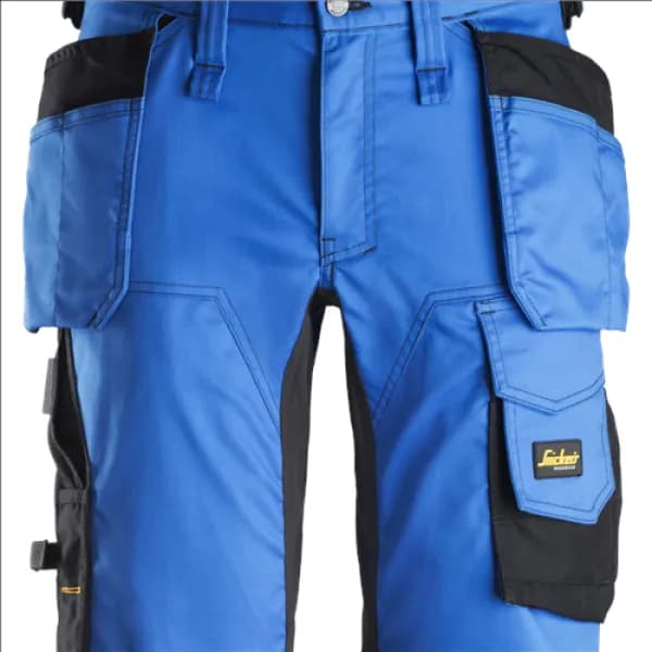 Snickers AllroundWork Stretch Shorts Holster Pockets - True Blue/Black - 44