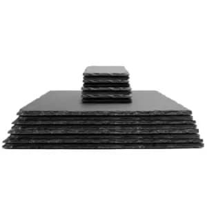 Natural Slate Placemats & Coasters - 16pc M&W